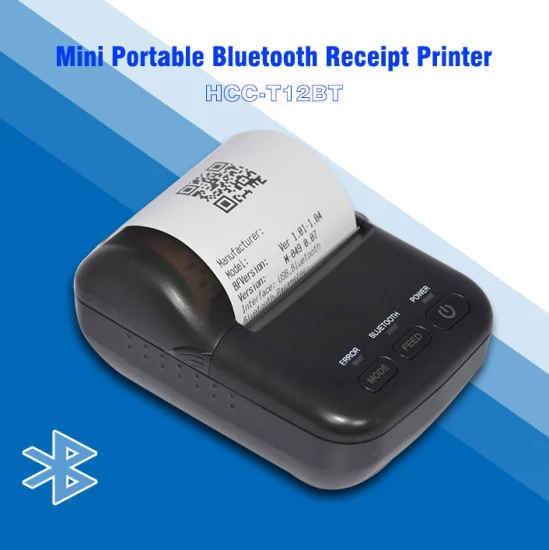 Günstiger Thermo-Belegdrucker, 58 mm, tragbarer Bluetooth-Thermo-Minidrucker für POS-Terminal (HCC).